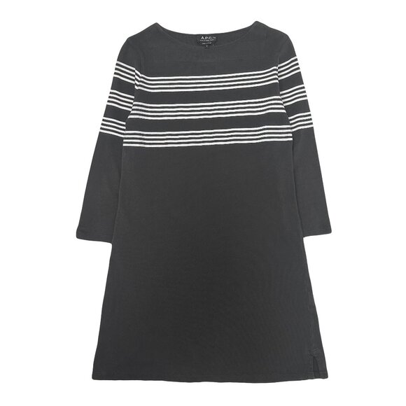 A.P.C. Rue Madame Paris Striped Dress S - Picture 1 of 4